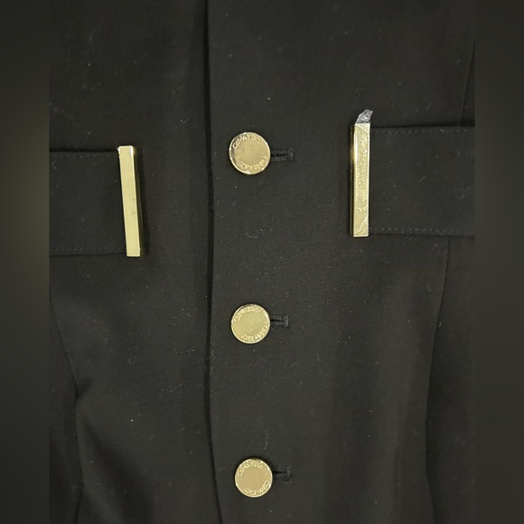 BNWOT Calvin Klein Black button down dress with gold buttons - Picture 5 of 5